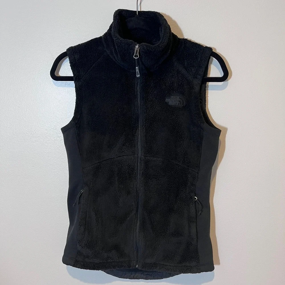 The‎ North Face Womens Osito High Pile Black Fleece Vest Full Zip Size Small